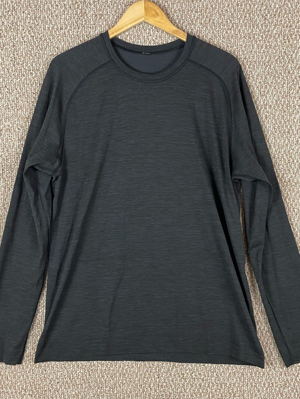 Lululemon Shirt Mens XL Deep Coal Black Metal Vent Tech Long Sleeve 2.0 Gym